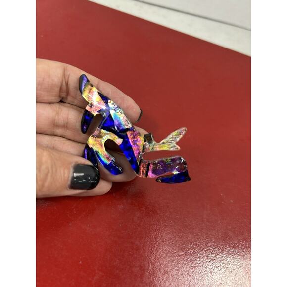 Vintage Artsy Pin Brooch & Earrings‎ Blues Abstract - Picture 7 of 9